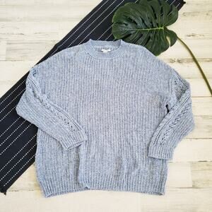 American Eagle| Crewneck Sweater Blue White Knit NWT Size Large